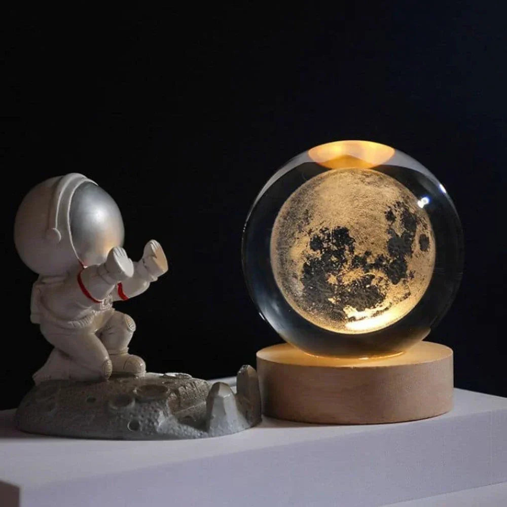 3D Engraved Crystal Sphere – Home Decor, Gift