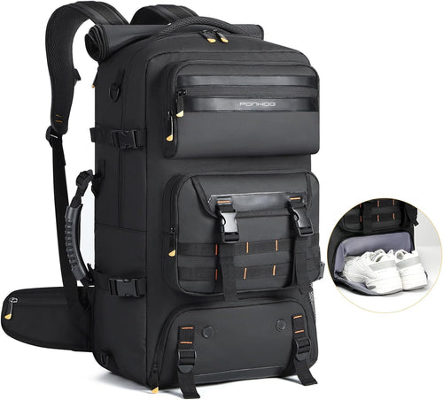 50L Convertible Travel Backpack with Shoe Compartment & USB Port – Travel, Outdoor