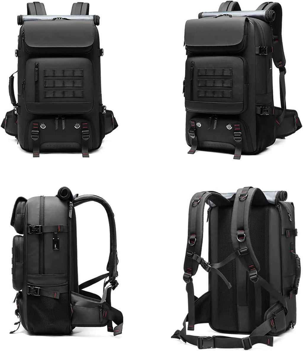 50L Waterproof Travel Backpack with Shoe Compartment & USB Port – Travel, Outdoor