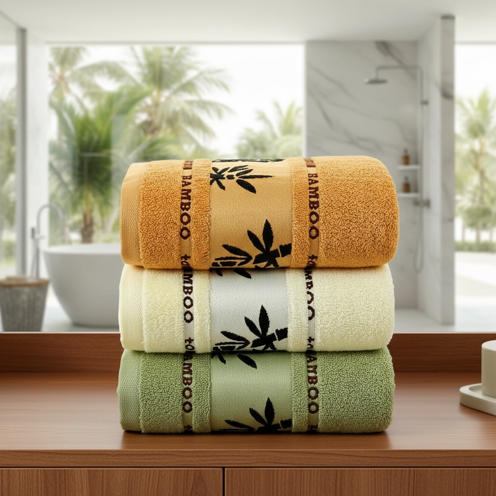 Eco-Friendly Towel Set - Bamboo Material, 2-Piece – Home, Spa