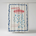 Korean Fabric Shower Curtain – Waterproof, Stylish – Bathroom, Home Decor