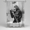 Printed Shower Curtain - Black and White Design – Bathroom Decor, Home Improvement