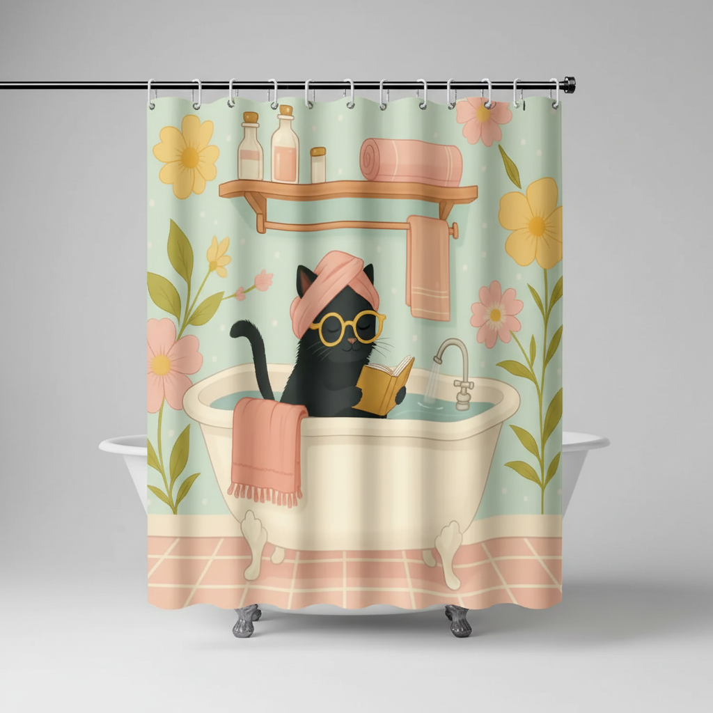 Printed Shower Curtain – Funny Design, Home Decor