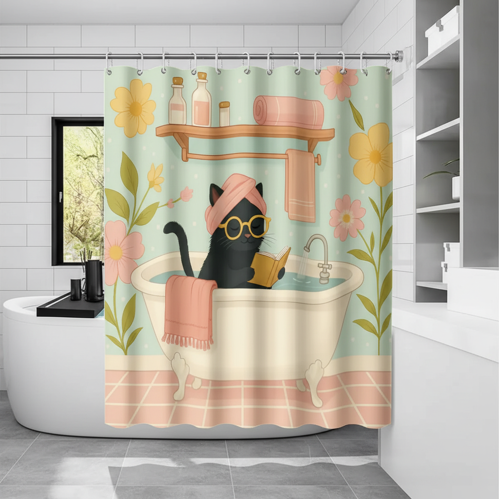 Printed Shower Curtain – Funny Design, Home Decor