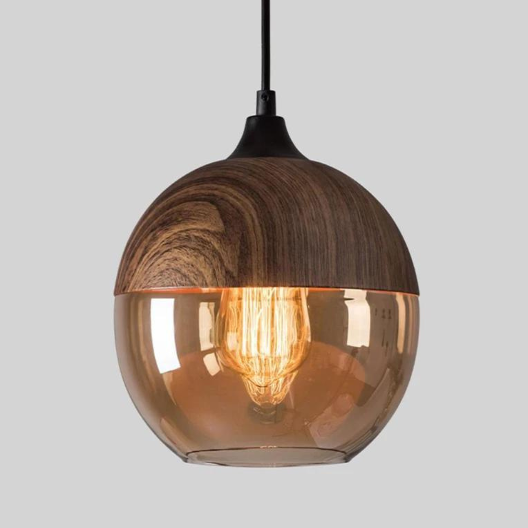 Skandinavische Holz-Deckenleuchte – Wohnzimmer, Esszimmer
