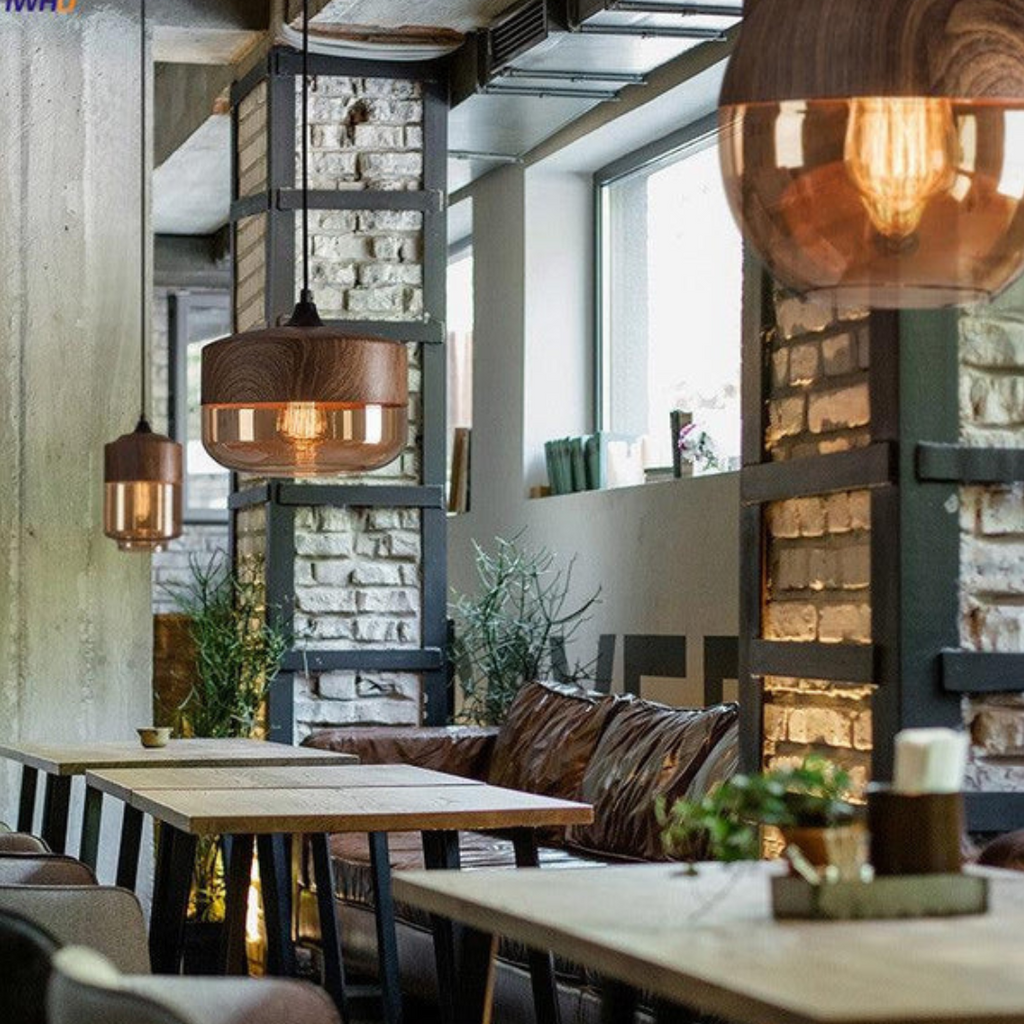 Skandinavische Holz-Deckenleuchte – Wohnzimmer, Esszimmer