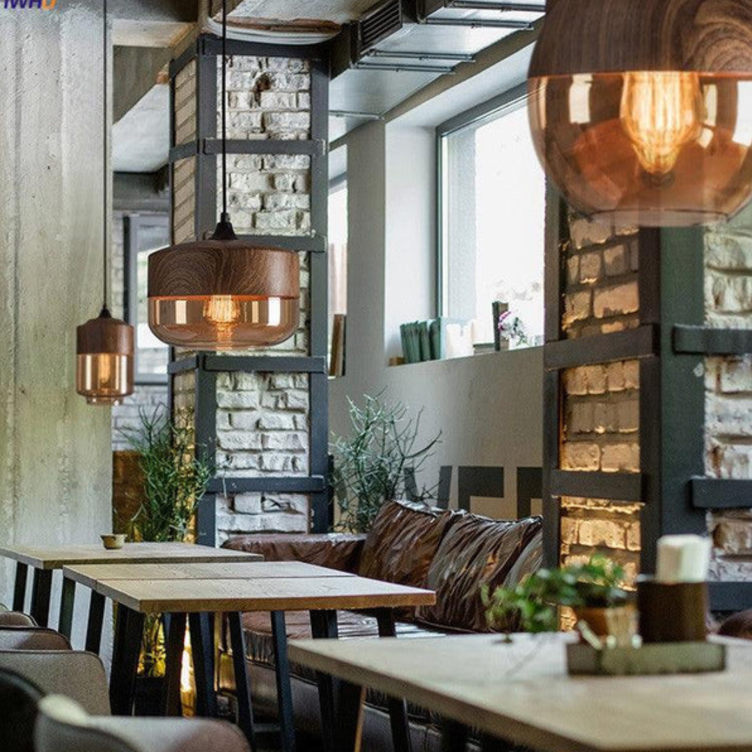 Skandinavische Holz-Deckenleuchte – Wohnzimmer, Esszimmer
