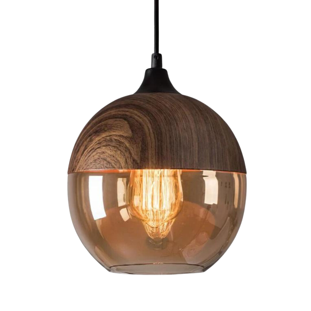 Skandinavische Holz-Deckenleuchte – Wohnzimmer, Esszimmer