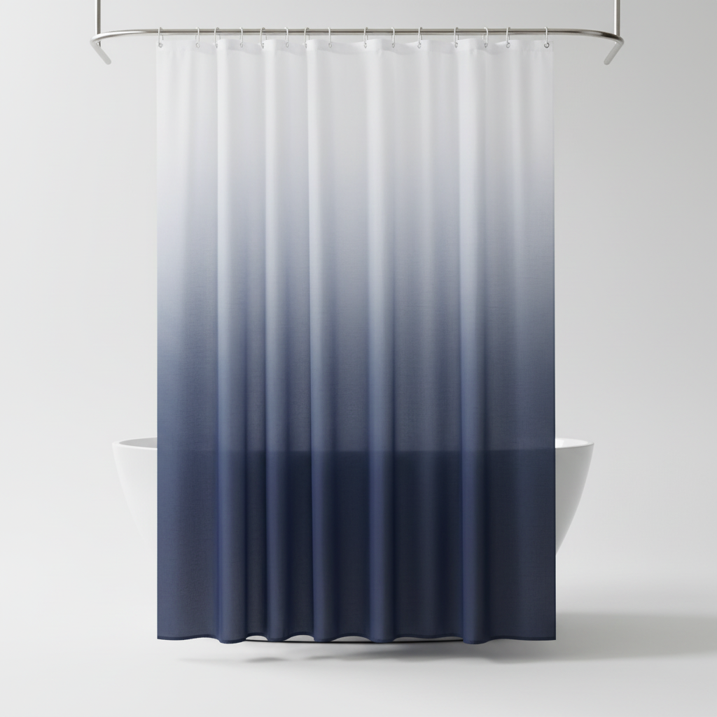 Thickened Polyester Shower Curtain in Aqua – Bathroom, Home Décor