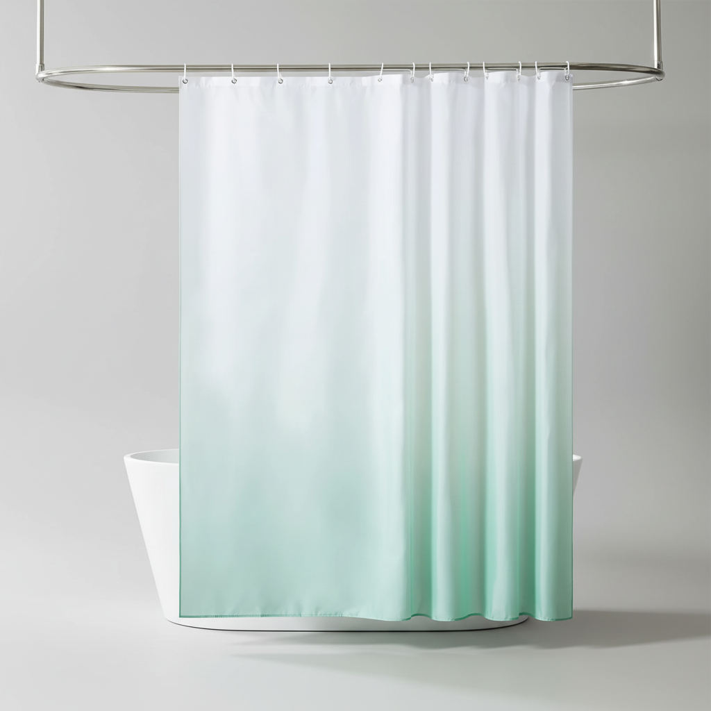 Thickened Polyester Shower Curtain in Aqua – Bathroom, Home Décor