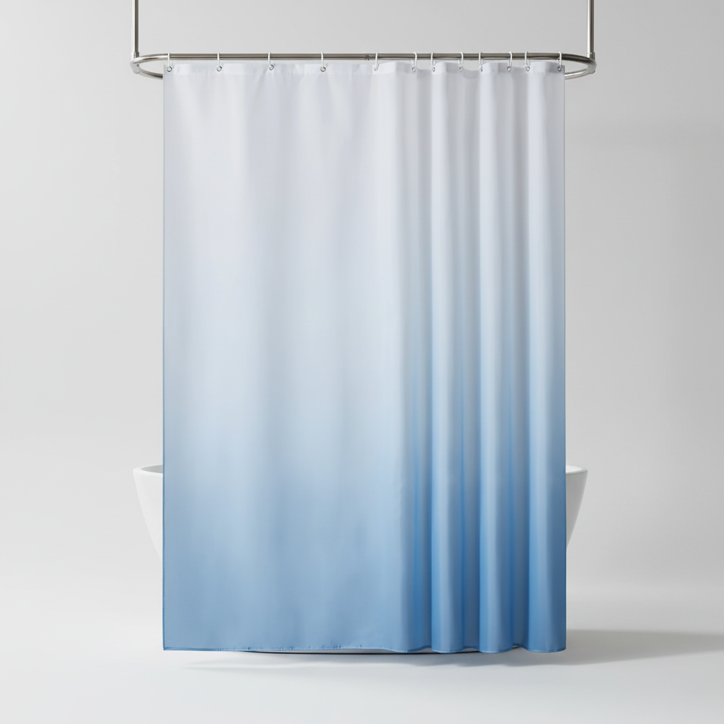 Thickened Polyester Shower Curtain in Aqua – Bathroom, Home Décor