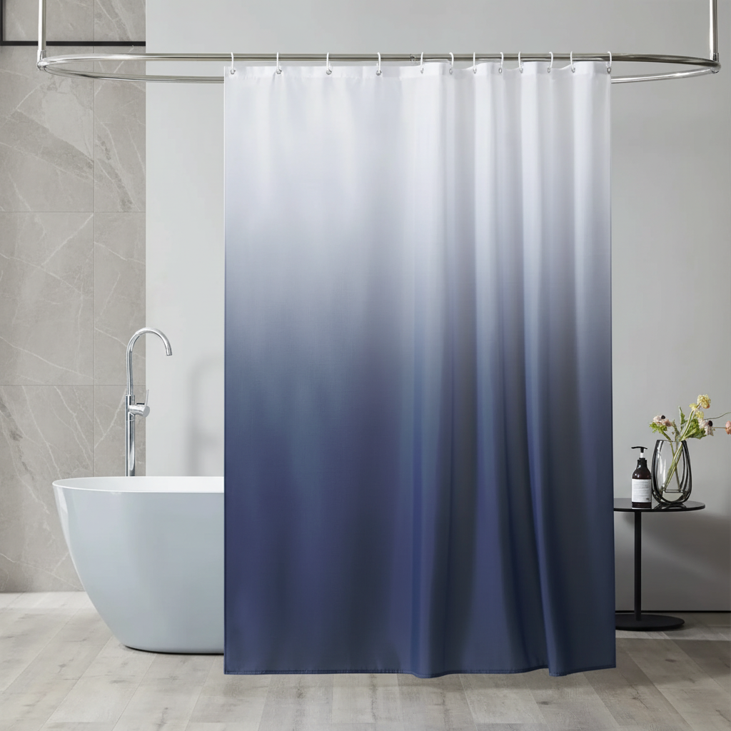 Thickened Polyester Shower Curtain in Aqua – Bathroom, Home Décor