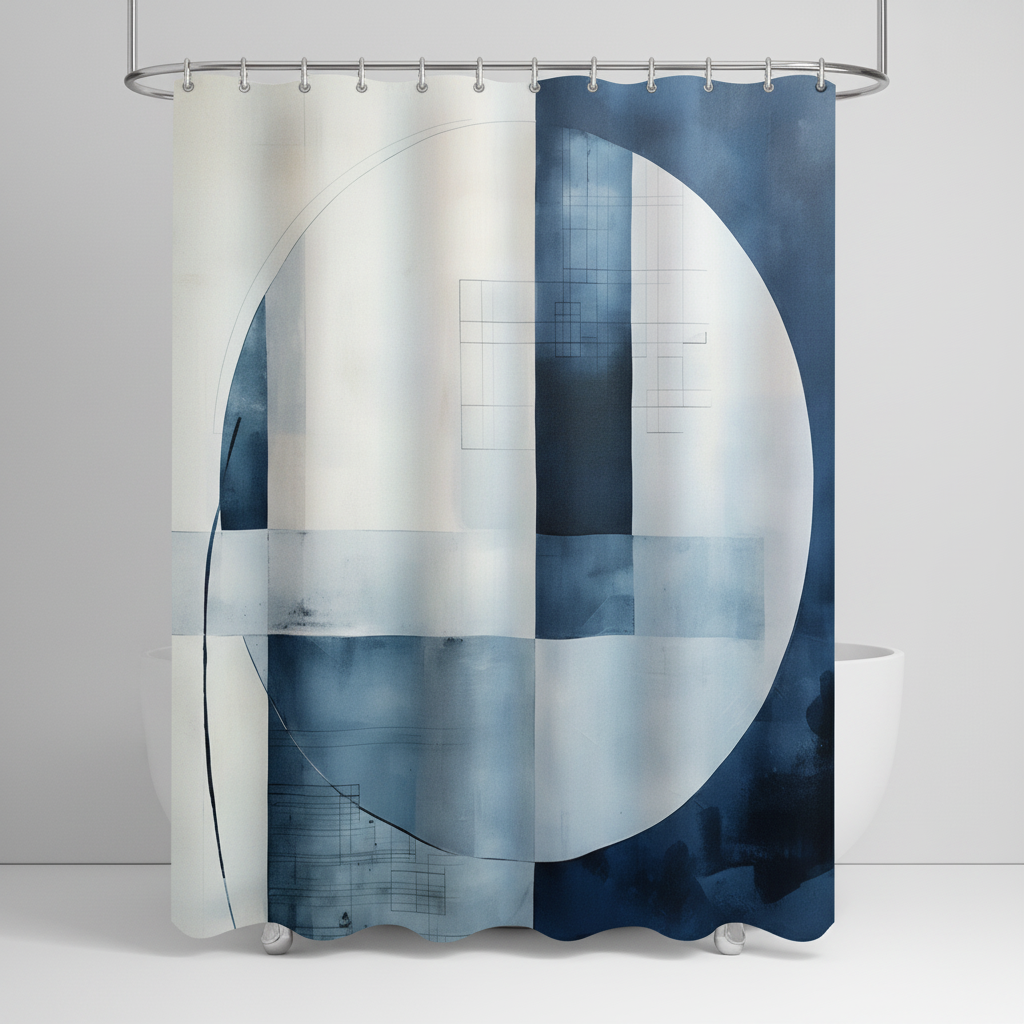 Water-Repellent Shower Curtain – Bathroom, Home Decor, Easy Clean