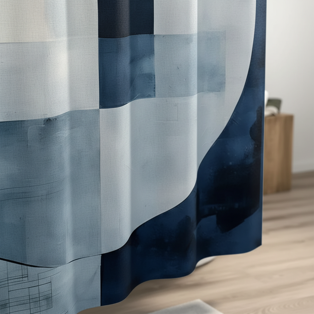 Water-Repellent Shower Curtain – Bathroom, Home Decor, Easy Clean