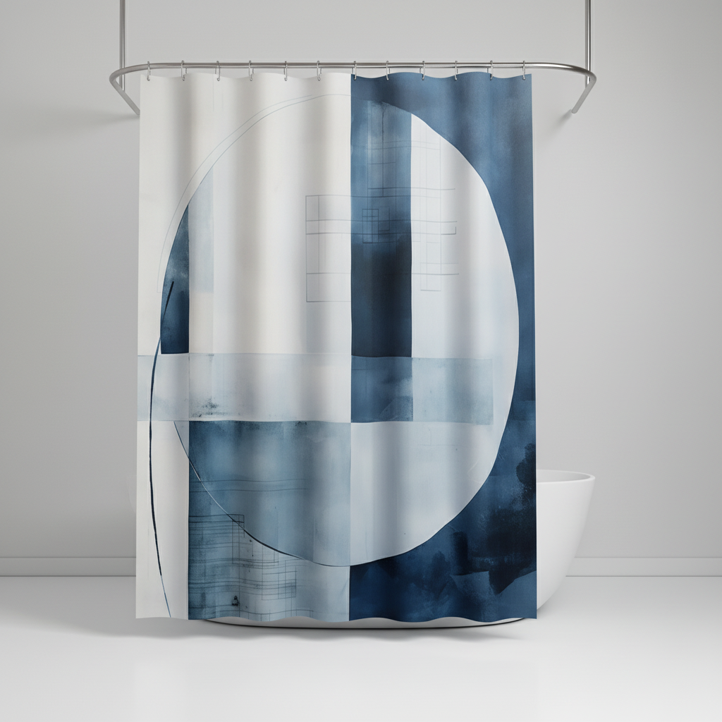 Water-Repellent Shower Curtain – Bathroom, Home Decor, Easy Clean