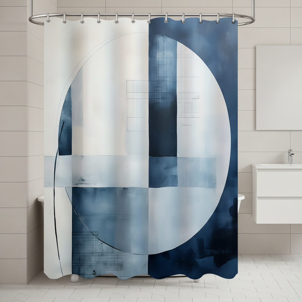 Water-Repellent Shower Curtain – Bathroom, Home Decor, Easy Clean