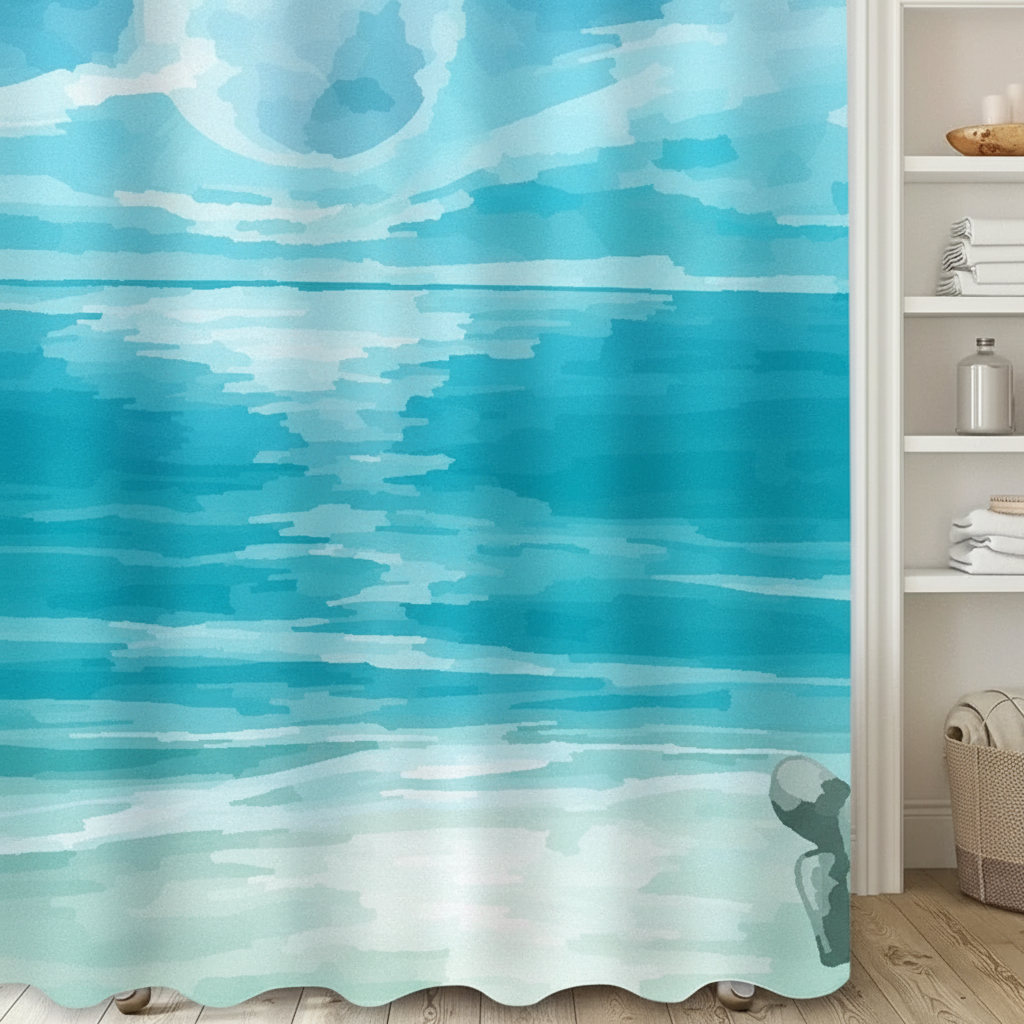 Water-Repellent Shower Curtain Fabric – Bathroom, Home Decor
