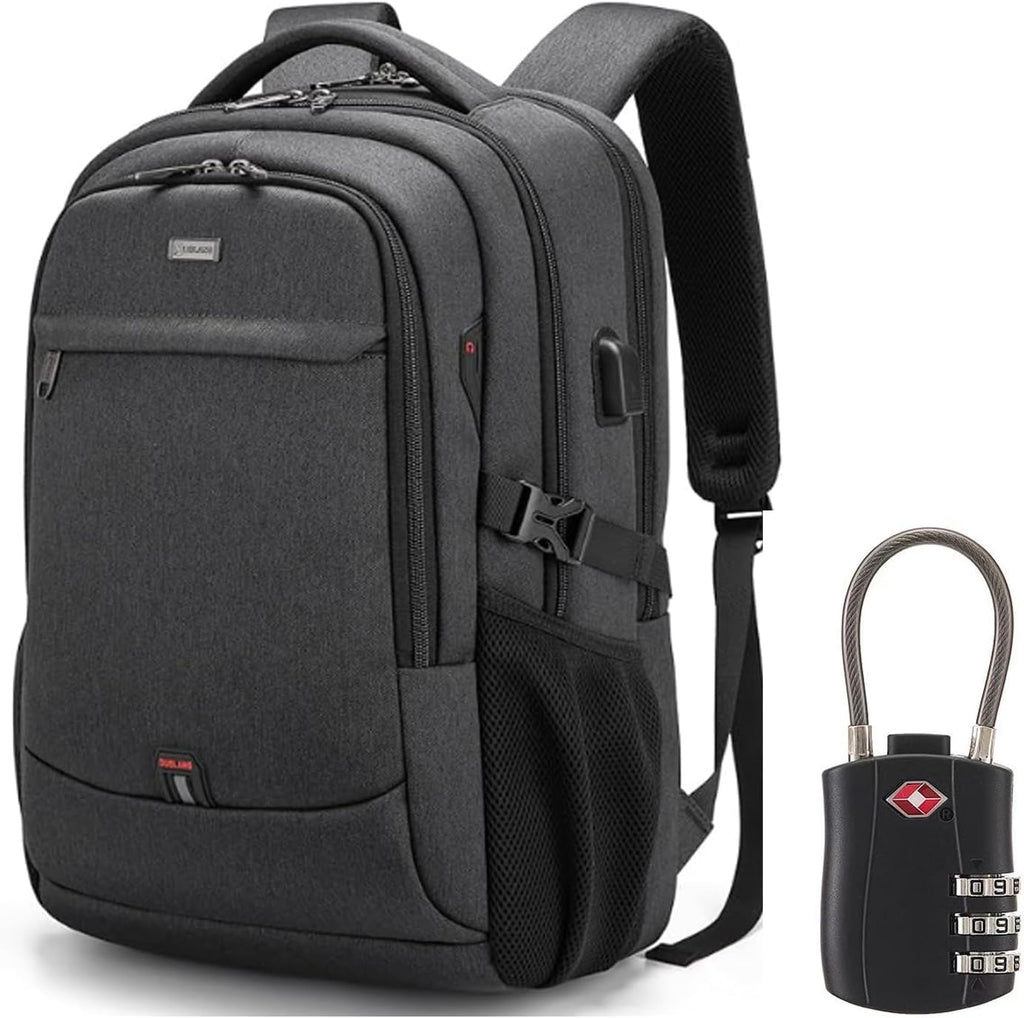 Water-Resistant Laptop Backpack with USB Port & Organised Storage – Travel, Home Office