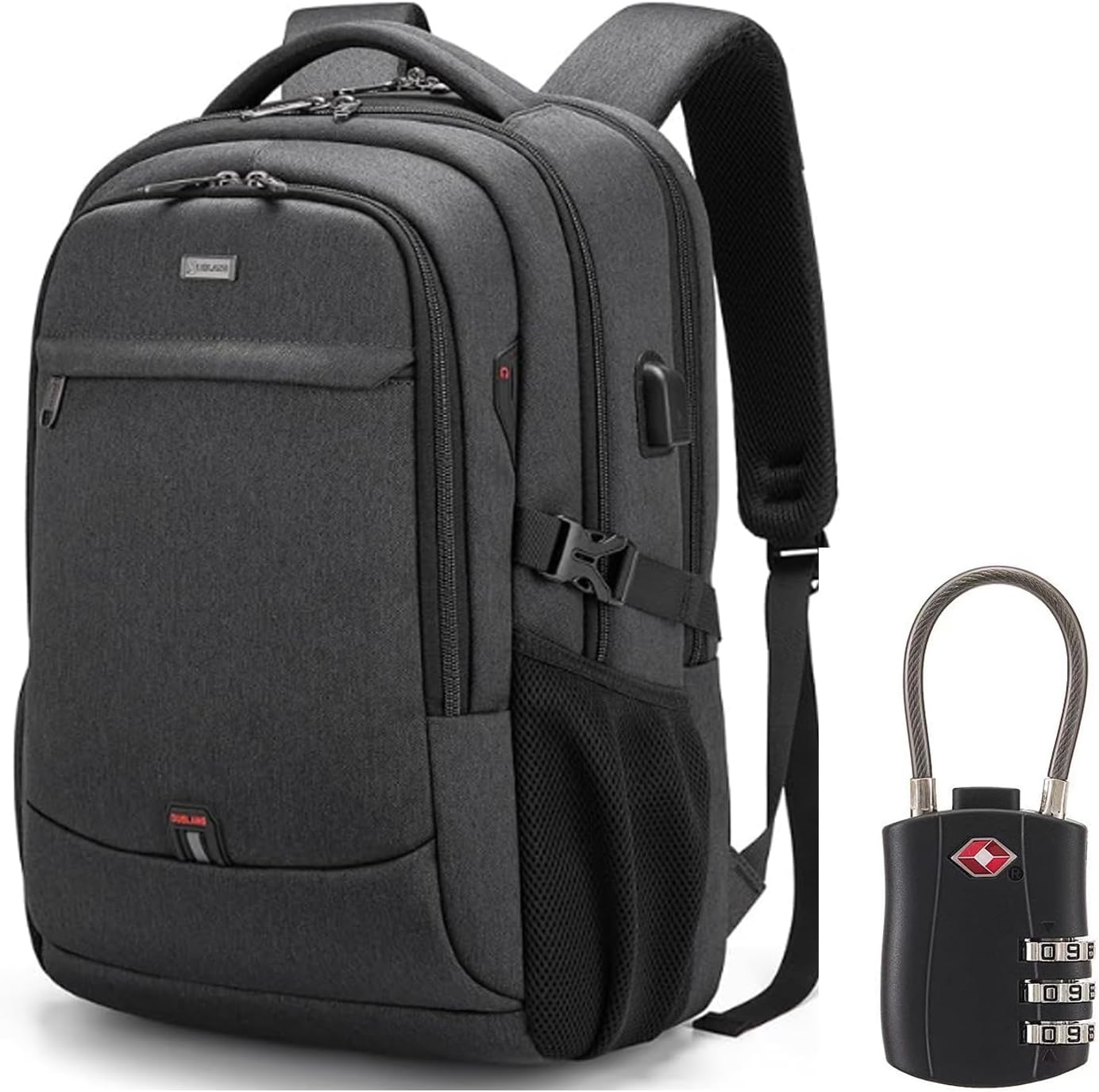 Water-Resistant Laptop Backpack with USB Port & Organised Storage – Travel, Home Office