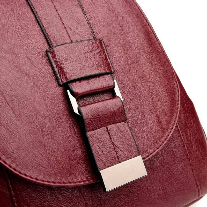 Water-Resistant Leather Backpack for Women – Travel, Daily Use