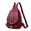 Water-Resistant Leather Backpack for Women – Travel, Daily Use