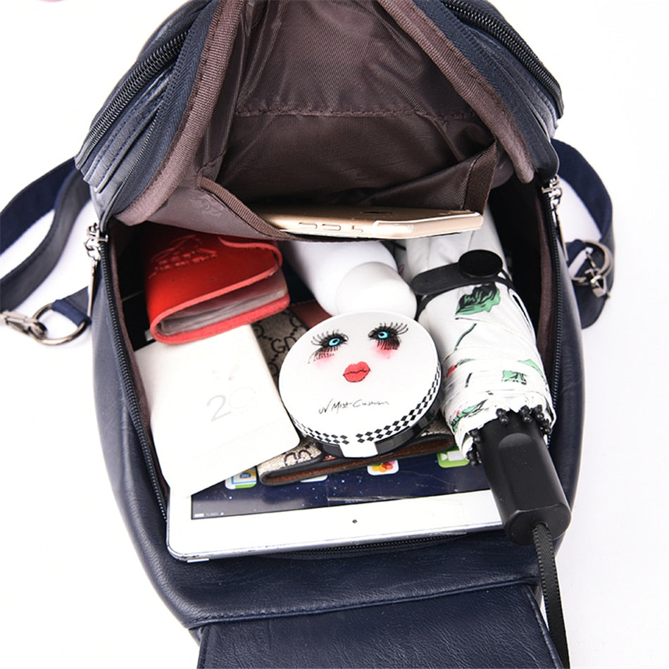 Water-Resistant Leather Backpack for Women – Travel, Daily Use