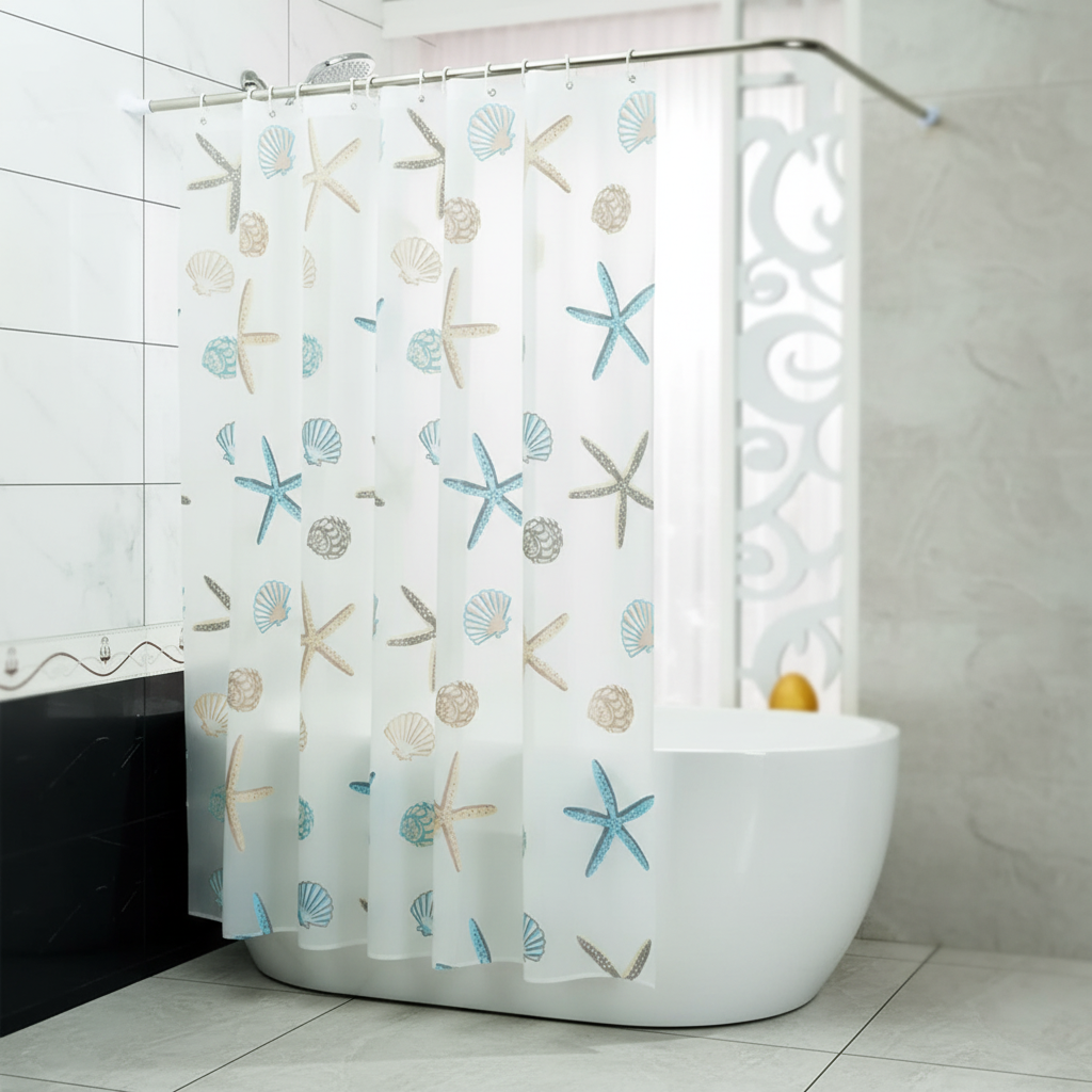 Waterproof Shower Curtain Polyester – Bathroom, Home Decor