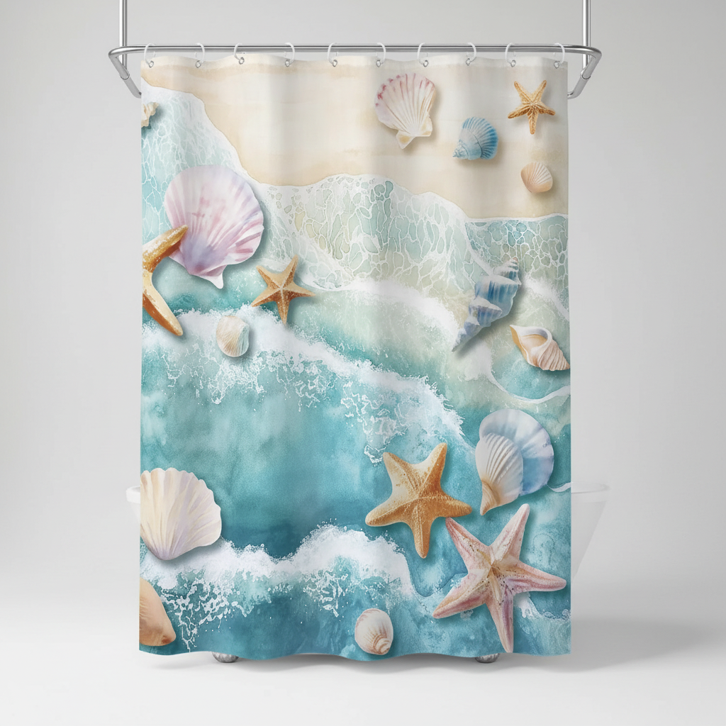 Waterproof Shower Curtain - Polyester Material, Easy to Clean – Bathroom, Home Decor