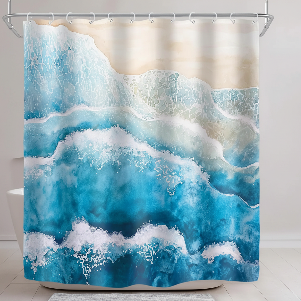 Waterproof Shower Curtain - Polyester Material, Easy to Clean – Bathroom, Home Decor