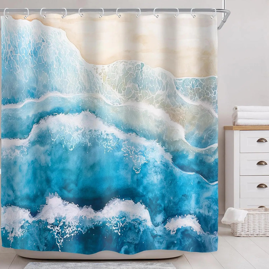 Waterproof Shower Curtain - Polyester Material, Easy to Clean – Bathroom, Home Decor