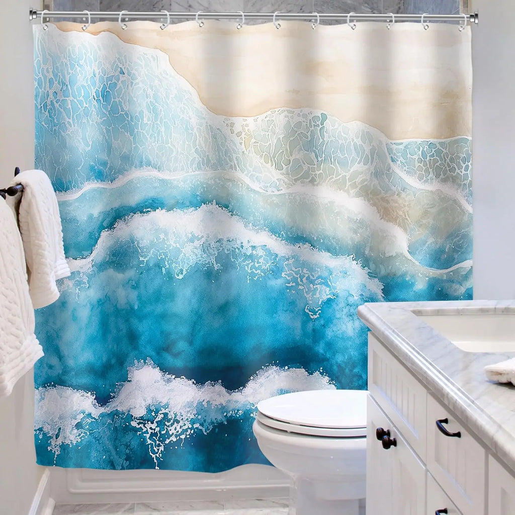 Waterproof Shower Curtain - Polyester Material, Easy to Clean – Bathroom, Home Decor