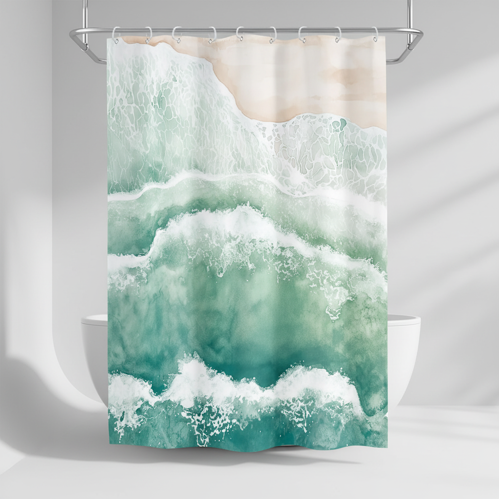 Waterproof Shower Curtain - Polyester Material, Easy to Clean – Bathroom, Home Decor