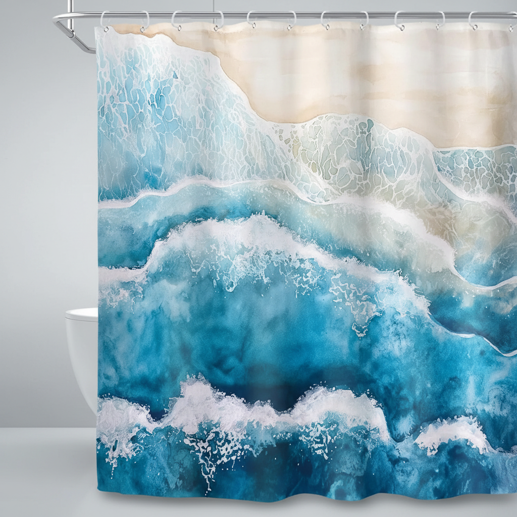 Waterproof Shower Curtain - Polyester Material, Easy to Clean – Bathroom, Home Decor