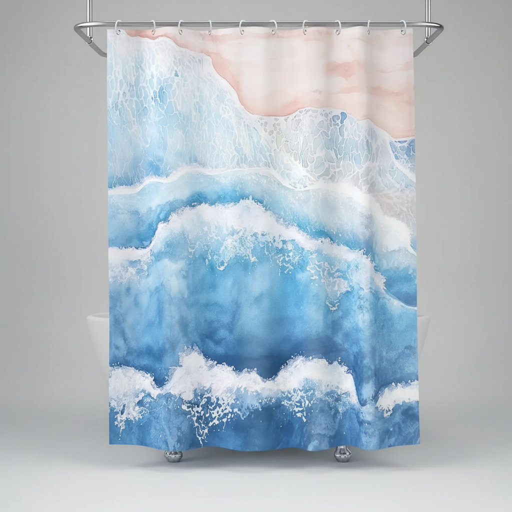 Waterproof Shower Curtain - Polyester Material, Easy to Clean – Bathroom, Home Decor