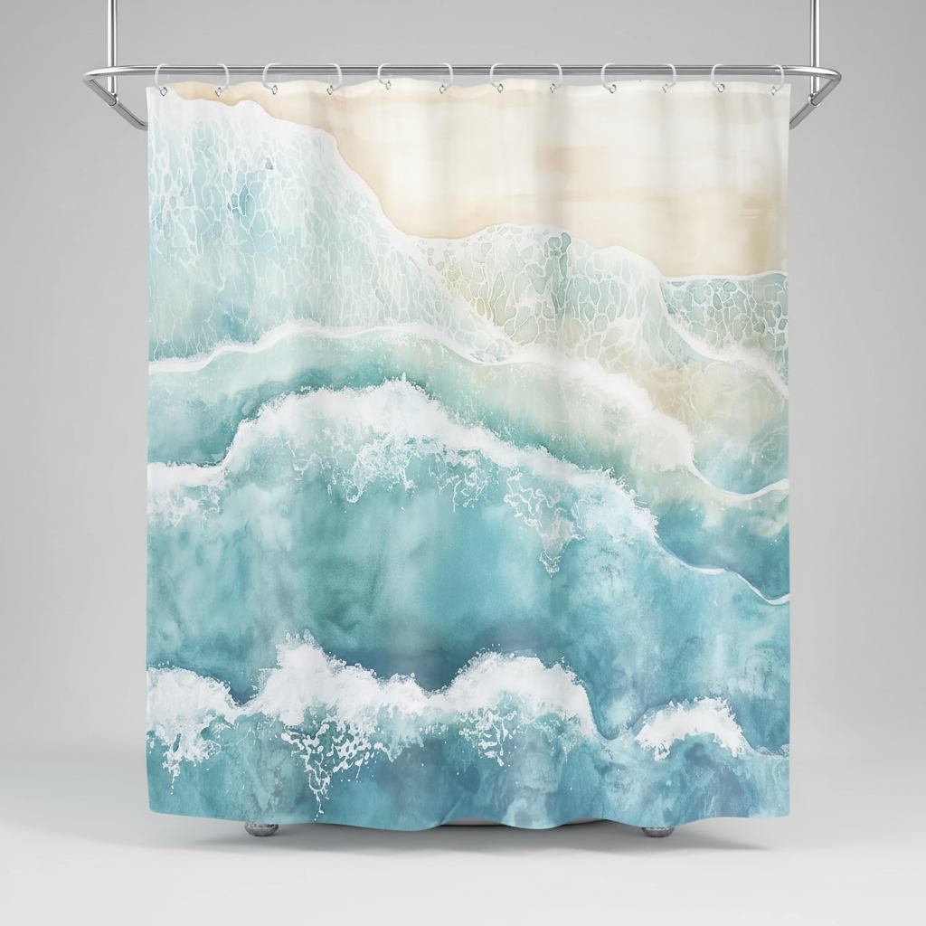 Waterproof Shower Curtain - Polyester Material, Easy to Clean – Bathroom, Home Decor
