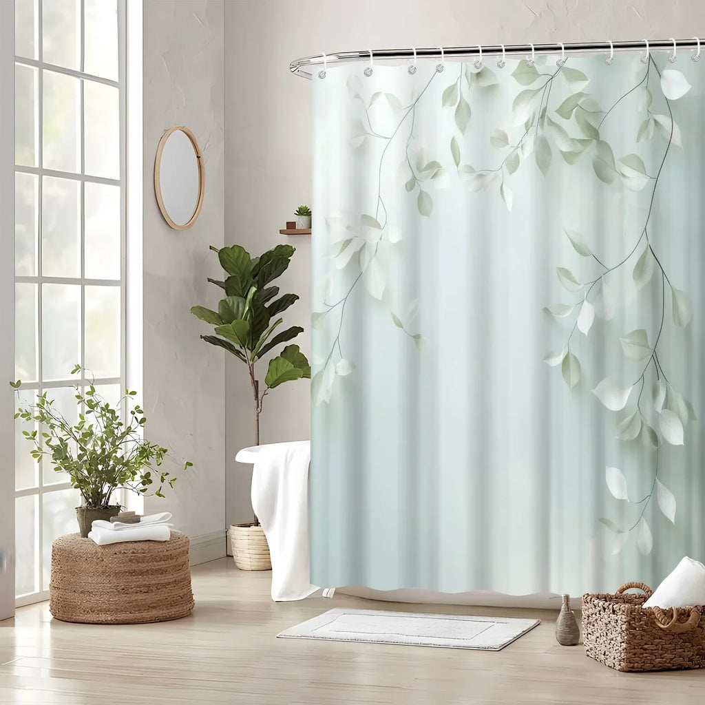 Woven Shower Curtain - Polyester Material, Calmweave Design – Bathroom, Home Decor
