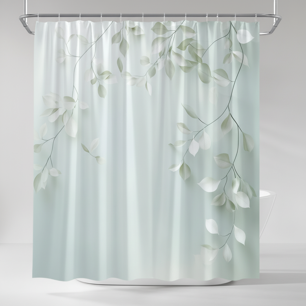 Woven Shower Curtain - Polyester Material, Calmweave Design – Bathroom, Home Decor